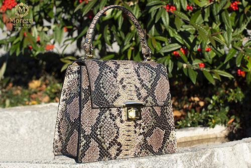 Moretti Milano 14508 Snake Luxury bag in Leather by Moretti Milano Made in Italy